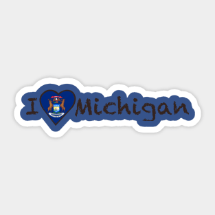 I Love Michigan Sticker